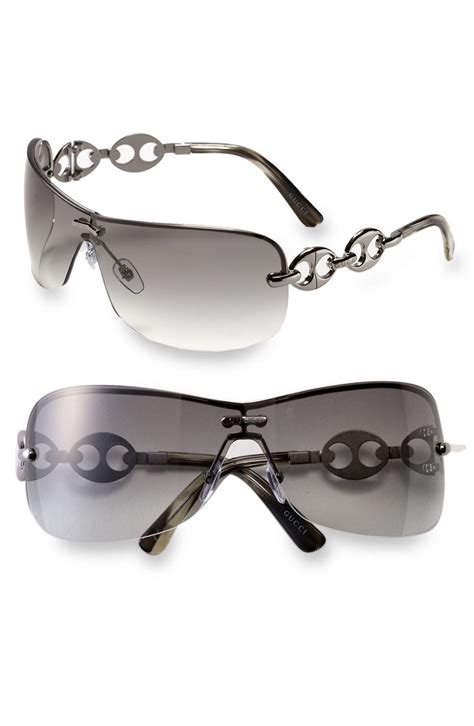 gucci rimless sunglasses shield polarized|are Gucci glasses unisex.